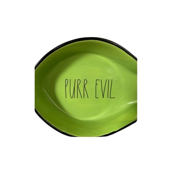 Rae dunn purr evil kitty ceramic halloween food dish - Picture 3 of 5